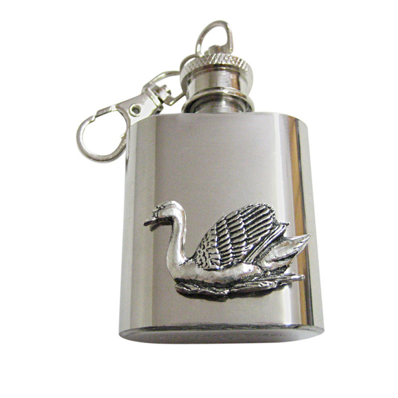Swan Bird Keychain Flask - Picture 1 of 1